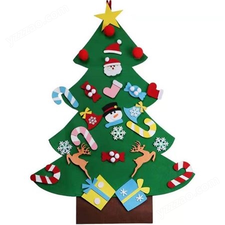 定制商场、幼儿园、办公室圣诞节用毛毡制作圣诞树 圣诞帽