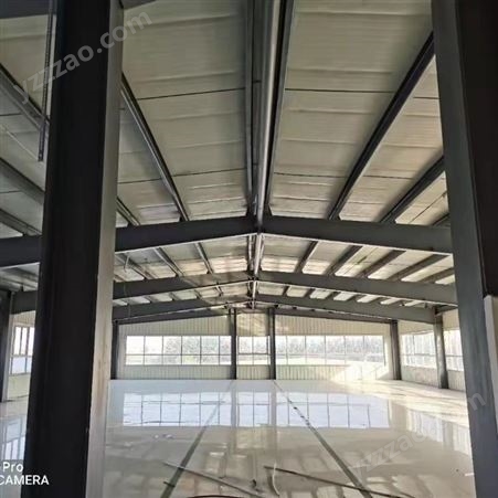 无中柱连跨彩钢房安装 周边工地活动板基础翻新 附近厂房清场处理越新