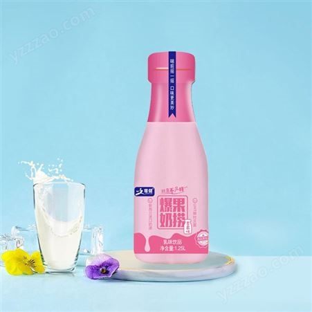 增健爆果奶捞椰果味乳味饮品奶昔1.25L厂家招商