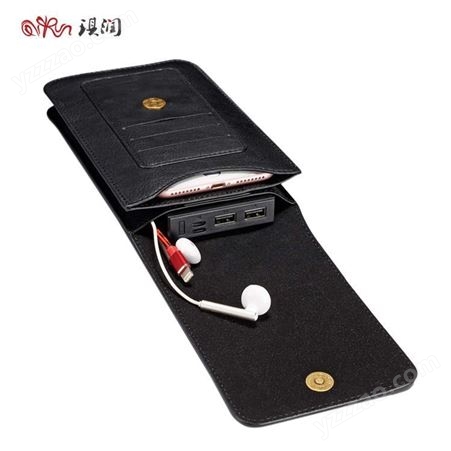 多功能移动电源皮套 插卡便携充电宝卡包 定制多卡位手机钱包卡套
