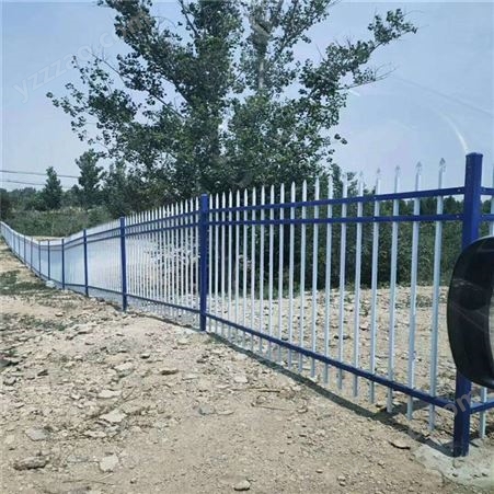 金鸿 小区学校围墙栏栅 户外庭院隔断防护围栏 蓝白色锌钢护栏