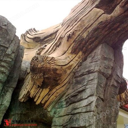 人造水泥假树树皮制作雕刻工艺生态园林户外工程 天逸匠心