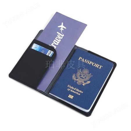 皮具厂定制护照夹行李牌套装 皮革护照套行李吊牌礼品旅行套装