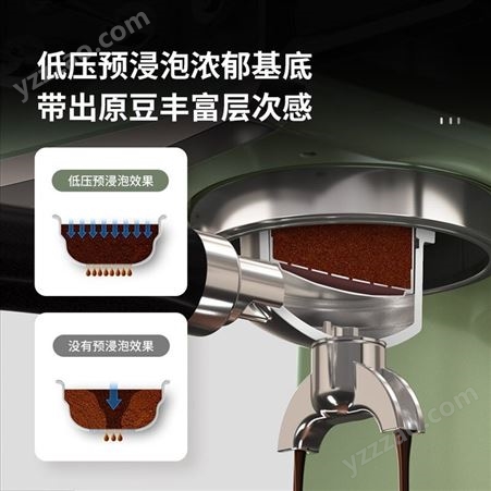 柏翠（petrus） 意式咖啡机15Bar家商用小型专业半自动蒸汽一体奶