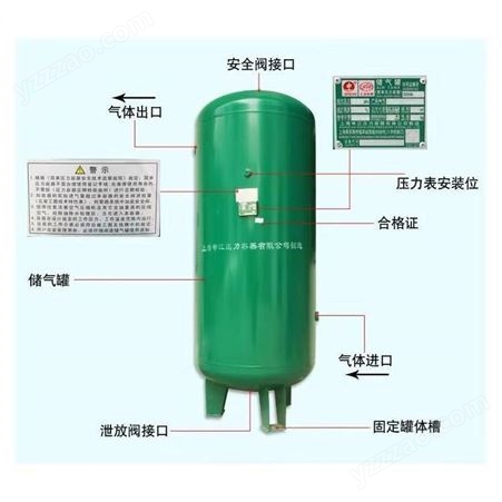 储气罐安装报检登记 压力容器 压缩空气缓冲罐安装