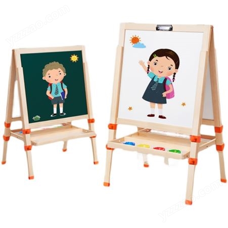 儿童小黑板家用教学支架式绘画画板宝宝幼儿磁性涂鸦板写字板可擦