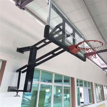 亿盛定制 吊挂篮球架 可伸缩吊顶式篮板 室内悬挂式吊装篮球框