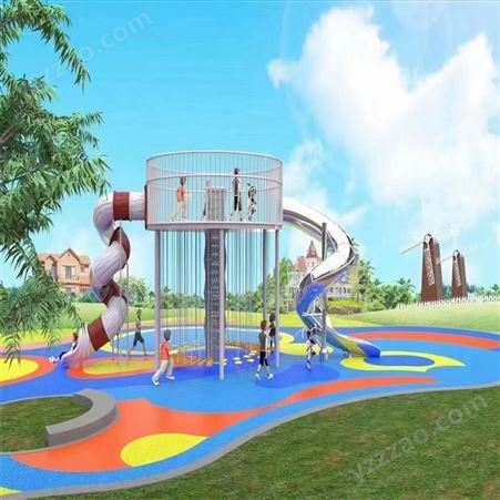 不锈钢滑梯游乐设备 户外儿童娱乐设施 非标主题乐园大型组合滑梯