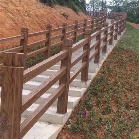 园林景区景观水泥仿木护栏新农村绿化河道钢筋混凝土桥梁栏杆围栏