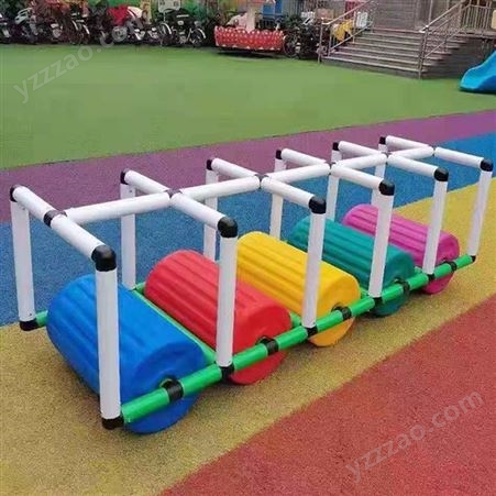 启鸿多人滚轮车 幼儿园感统训练幼教玩具 七彩滚筒车