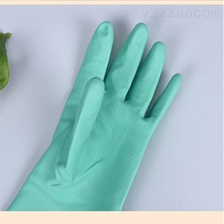 手套耐磨加厚防水手套绿色丁腈手套